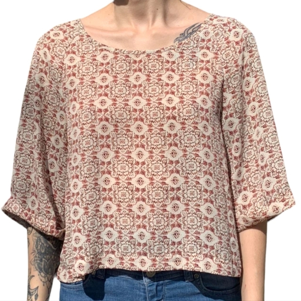 About A Girl Floral Patterned Blouse Size M
